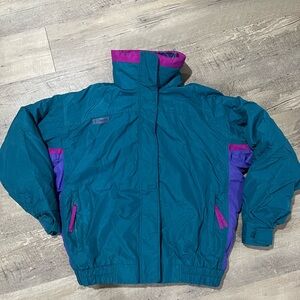 Columbia Blue and Purple Outdoor Jacket bugaboo vintage